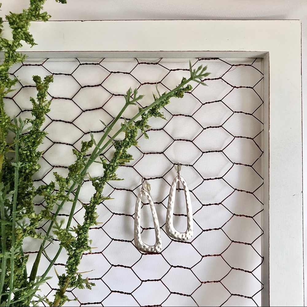 Silver Hammered Earrings